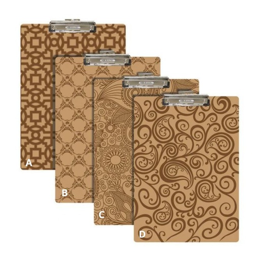 [348552] D-1809-BAZIC Standard Size Pattern Hardboard Clipboard w/ Low