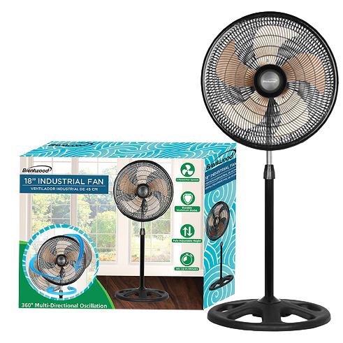 [492321] F-18360BK  18" 3-SPEED INDUSTRIAL FAN BLK 1/C